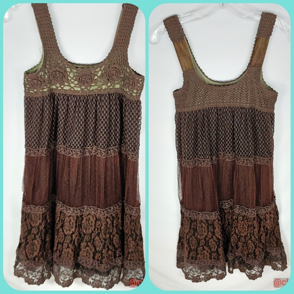 Anthropologie Dresses & Skirts - Anthropologie Hazel Brown lined sundress